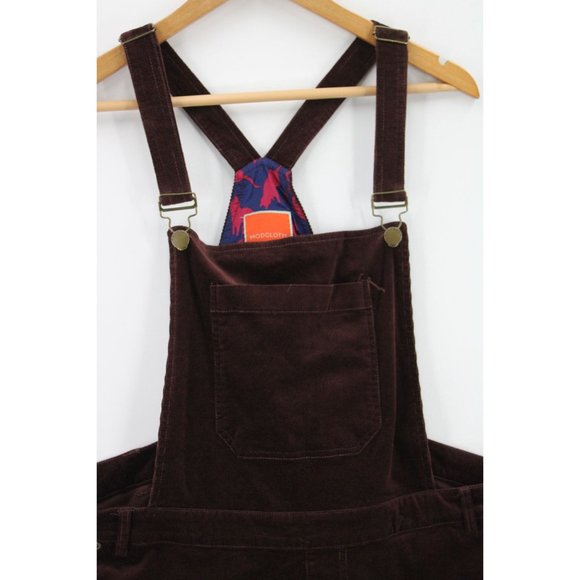 Modcloth Overalls Shorts Womens Dark Brown Customized Fall Potluck Size 1X - Picture 2 of 12